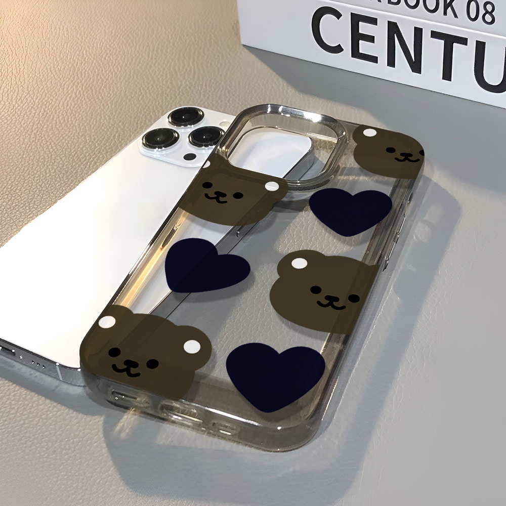 Ốp Điện Thoại Trong Suốt In Hình Gấu Cho iphone 14 pro max 11 13 12 7 8 Plus X XR XSMax