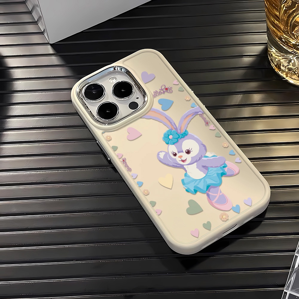 Ốp Điện Thoại Silicone Khung Kim Loại Họa Tiết StellaLou Cho iphone 14ProMax 11 13 12 7Plus 8 X XS Max