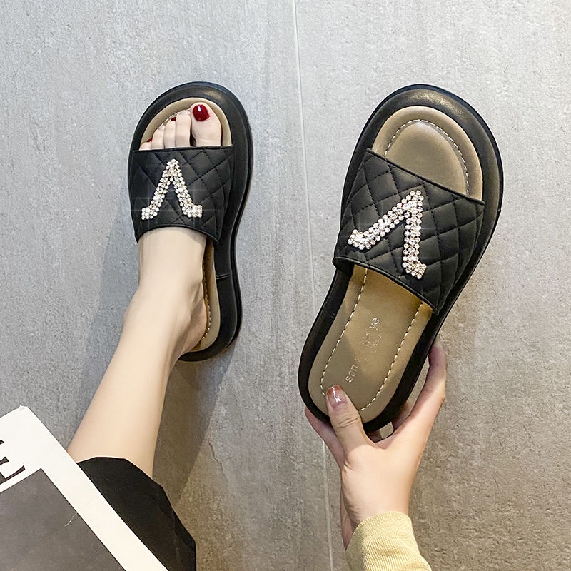 [Hàng Có Sẵn Giao Hàng Nhanh] Dép Xỏ Ngón Mùa Hè 2023 Đính Kim Cương Giả Thời Trang Dễ Phối Đồ Thoáng Khí Cho Nữ