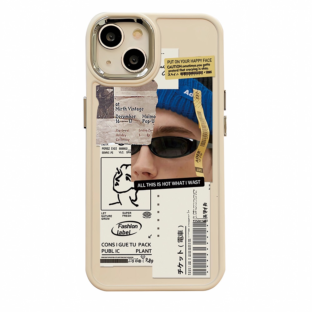 Ốp Điện Thoại Silicone Khung Kim Loại Họa Tiết Hoạt Hình Cho iphone 14ProMax 11 13 12 7Plus 8 X XS Max