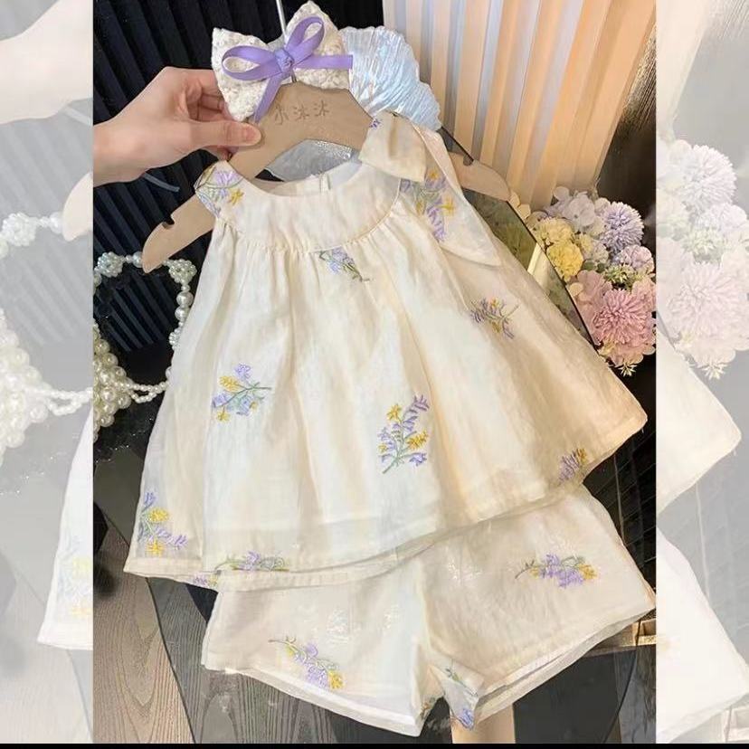 ✨Hàng Có Sẵn!✨ Bộ Áo Váy Phong Cách Trung Hoa Thời Trang Mùa Hè 2023 Mới Cho Bé Gái