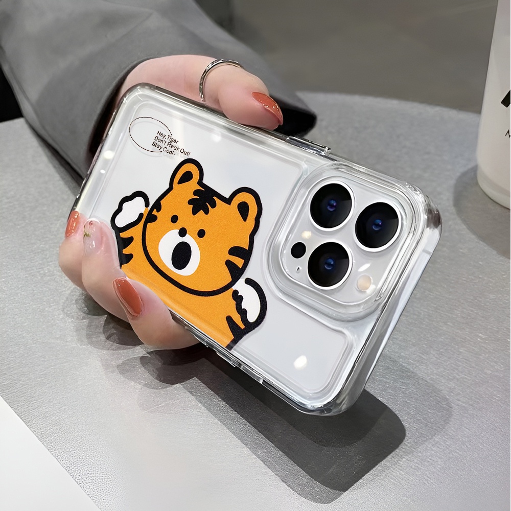 Ốp Điện Thoại Trong Suốt Chống Sốc In Hình Hổ Hoạt Hình Cho iphone 14 pro max 11 13 12 7 8 Plus X XR XSMax