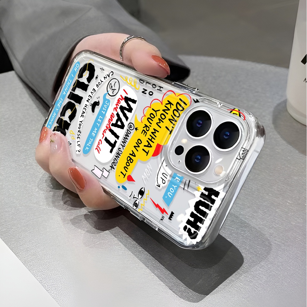 Ốp Điện Thoại Trong Suốt Chống Sốc Họa Tiết Thời Trang Cho iphone 14 pro max 11 13 12 7 8 Plus X XR XSMax