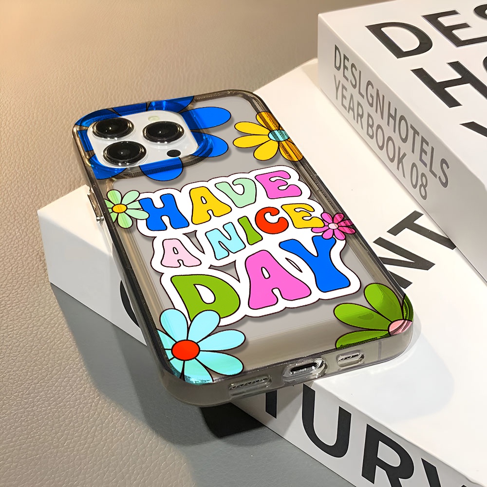 Ốp Điện Thoại Trong Suốt In Chữ Have Nice Day Thời Trang Chống Sốc Cho iphone 14 pro max 11 13 12 7 8 Plus X XR XSMax