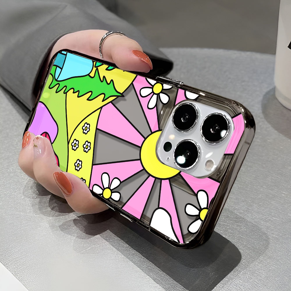 Ốp Điện Thoại Trong Suốt Chống Sốc In Hình Núi Và Mặt Trời Cho iphone 14 pro max 11 13 12 7 8 Plus X XR XSMax