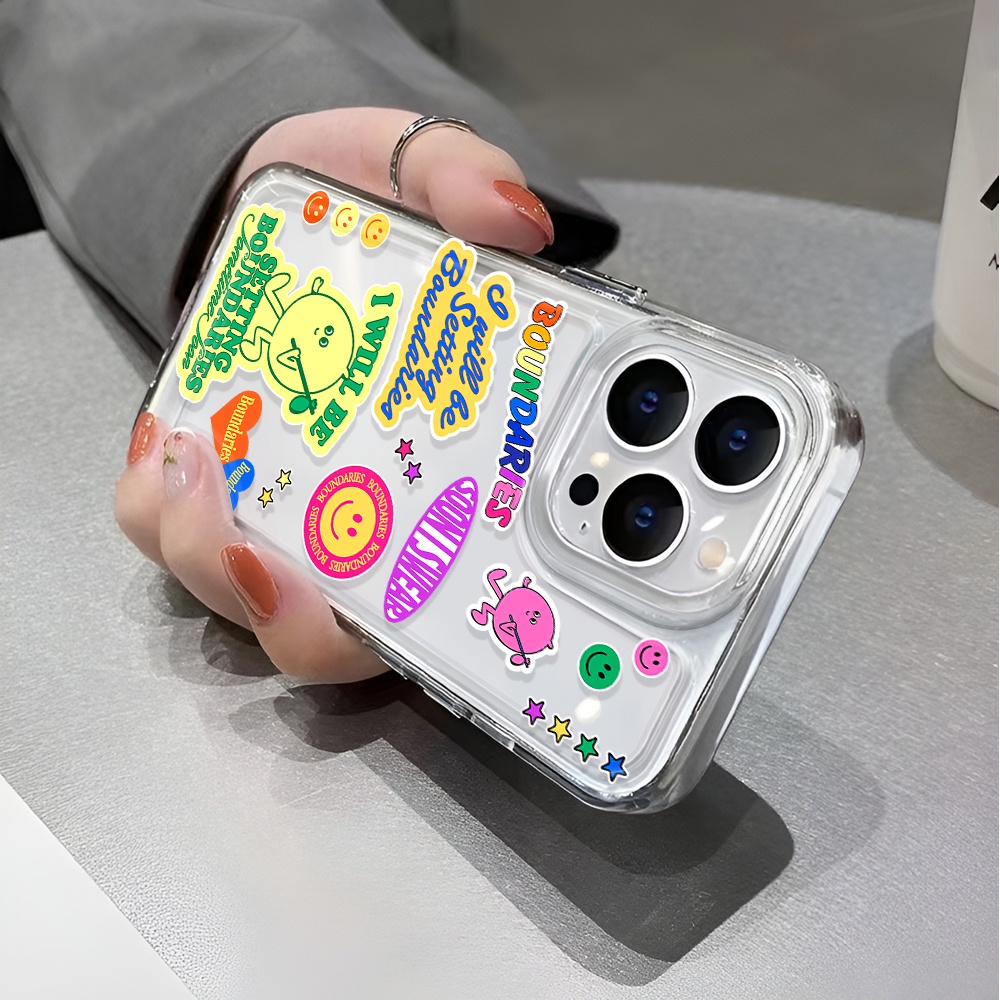 Ốp Điện Thoại Trong Suốt In Hình Mặt Cười Cho iphone 14 pro max 11 13 12 7 8 Plus X XR XSMax