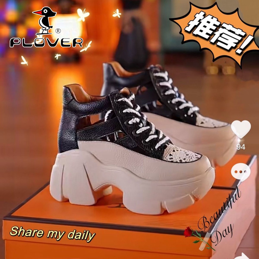 Giày Sandal Đế Dày Đục Lỗ Thoáng Khí Dễ Phối Đồ Cho Nữ