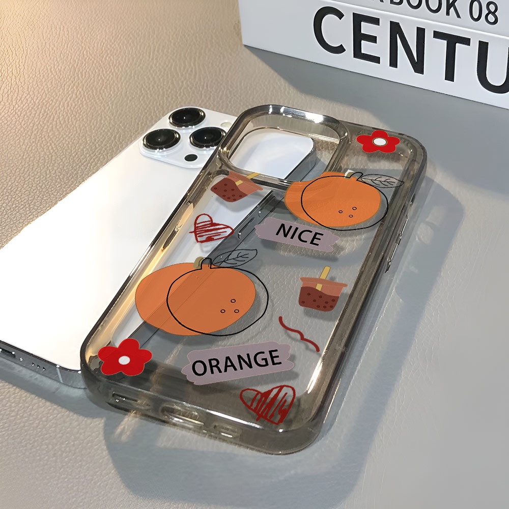 Ốp Điện Thoại Trong Suốt In Hình Quả Đào Chống Sốc Cho iphone 14 pro max 11 13 12 7 8 Plus X XR XSMax