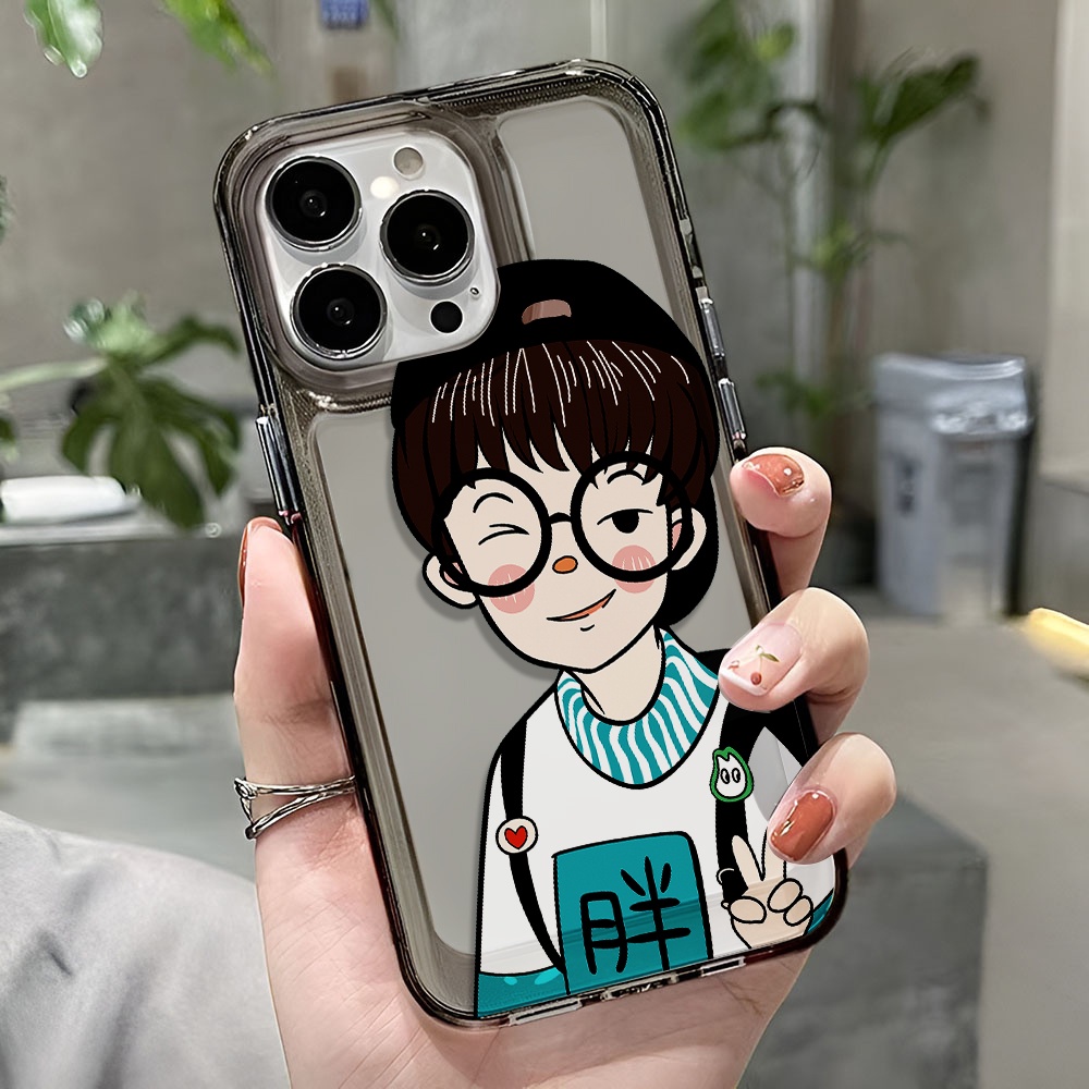 Ốp Điện Thoại Trong Suốt Chống Sốc In Hình Cậu Bé Mập Cho iphone 14 pro max 11 13 12 7 8 Plus X XR XSMax