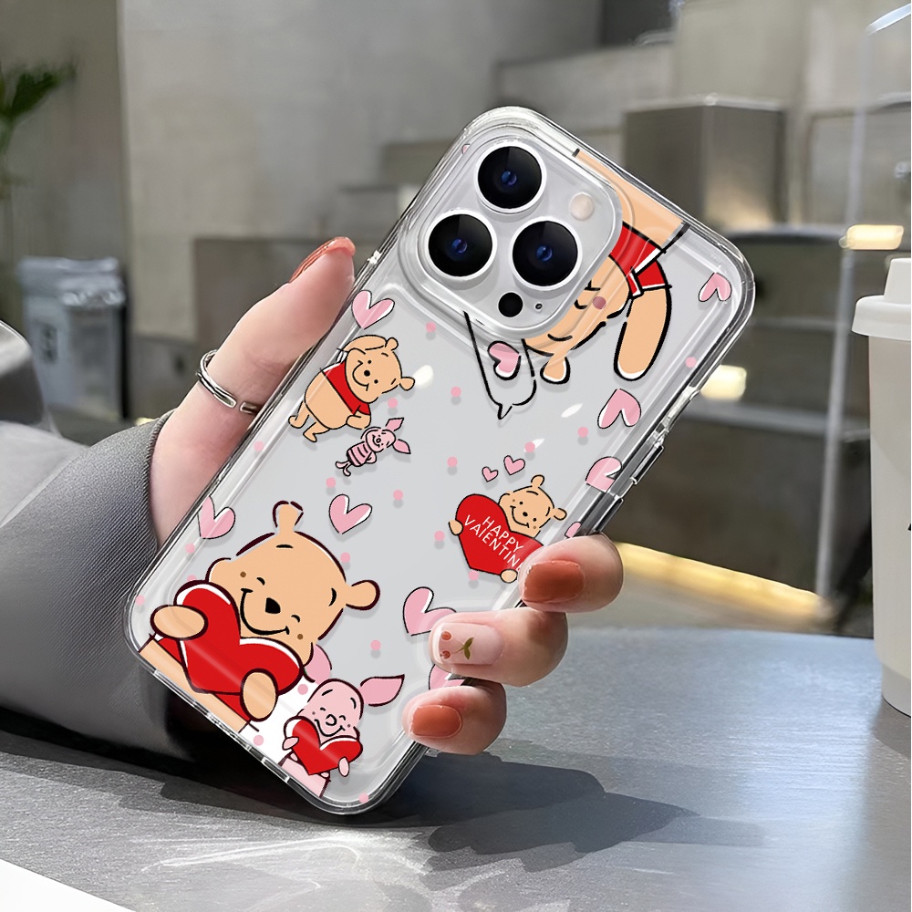 Ốp Điện Thoại Trong Suốt In Hình Gấu Winnie Đáng Yêu Cho iphone 14 pro max 11 13 12 7 8 Plus X XR XSMax