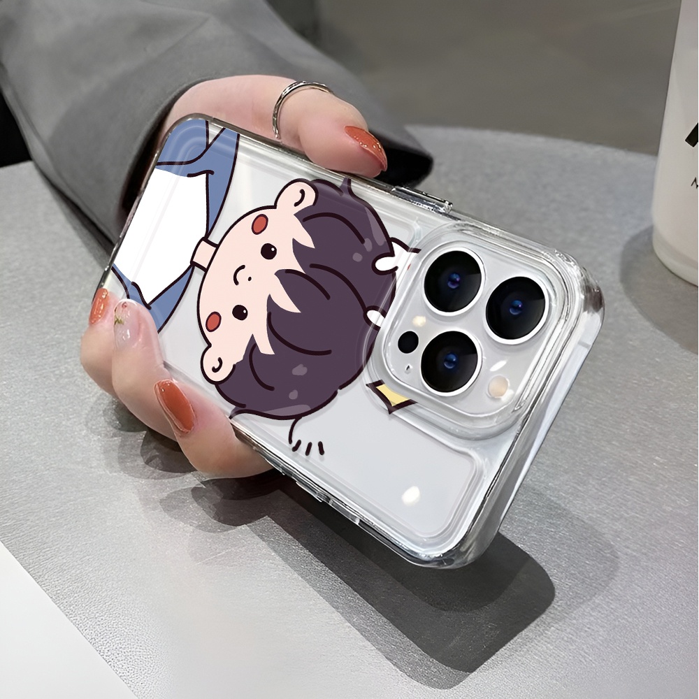 Ốp Điện Thoại Trong Suốt Chống Sốc In Hình Cậu Bé Không Gian Hoạt Hình Cho iphone 14 pro max 11 13 12 7 8 Plus X XR XSMax