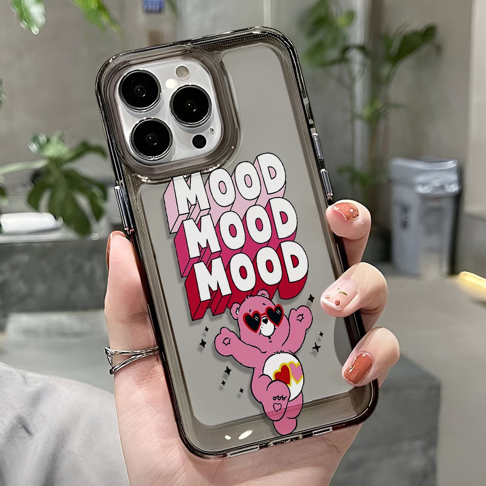 Ốp Điện Thoại Trong Suốt Chống Sốc In Hình Gấu Cầu Vồng Cho iphone 14 pro max 11 13 12 7 8 Plus X XR XSMax