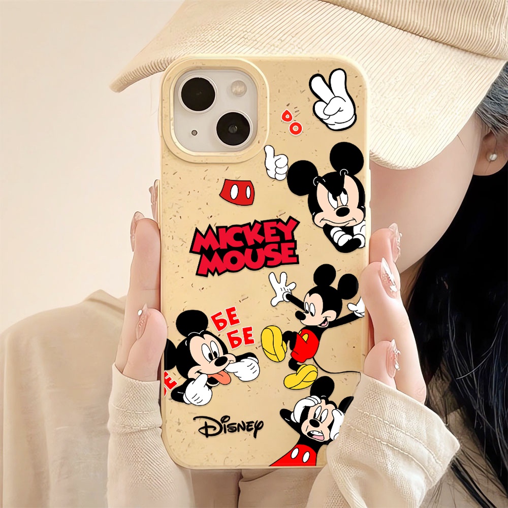 Ốp Điện Thoại Chống Sốc In Hình Mickey Màu Trắng Thời Trang Cho iphone 14 pro max 11 13 12 7 8 Plus X XR XSMax