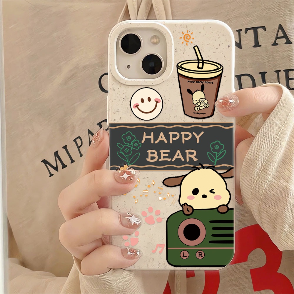 Ốp Điện Thoại Chống Sốc Hình Chú Chó Máy Ảnh Màu Trắng Cho iphone 14 pro max 11 13 12 7 8 Plus X XR XSMax