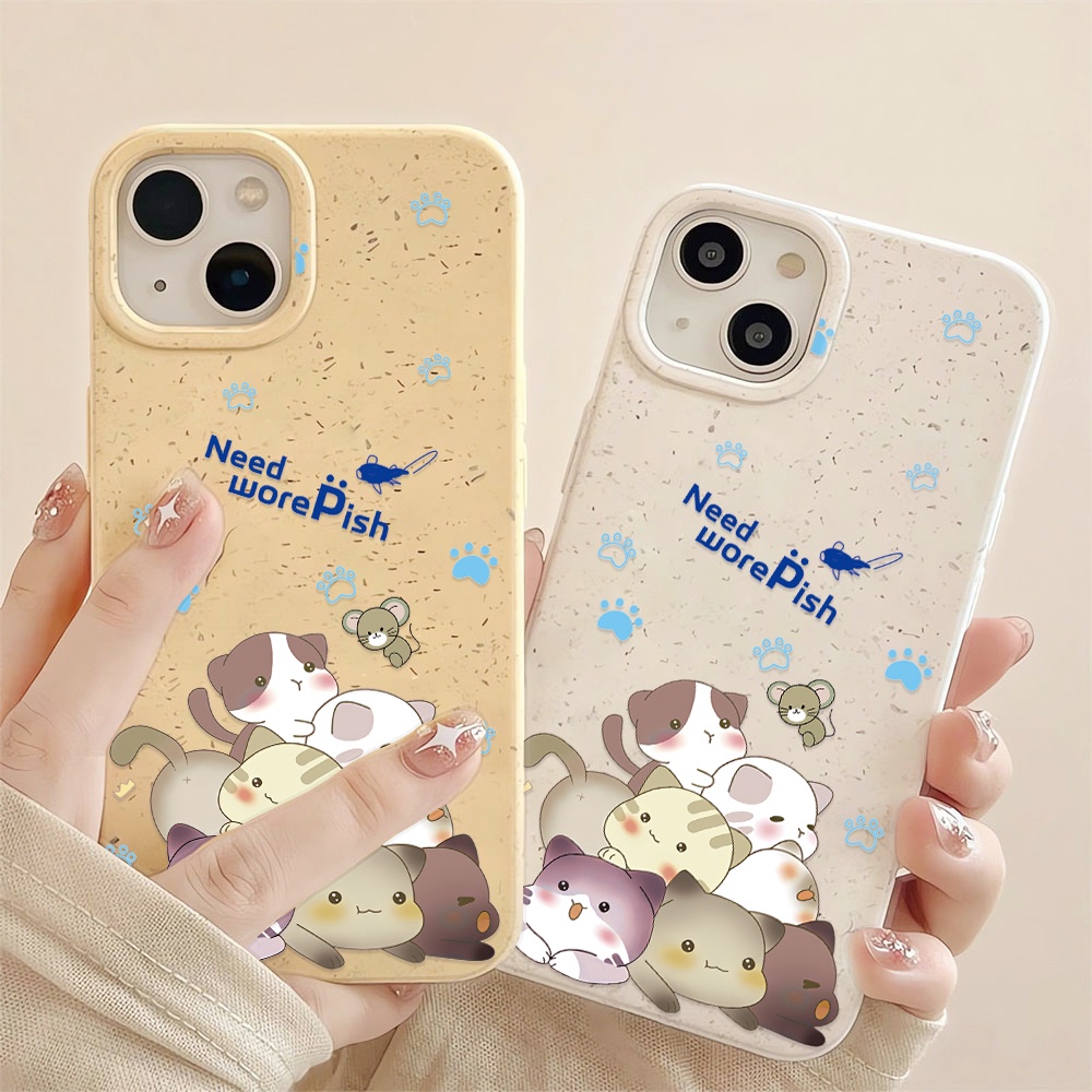 Ốp Điện Thoại Chống Sốc In Hình Mèo Hoạt Hình Dễ Thương Cho iphone 14 pro max 11 13 12 7 8 Plus X XR XSMax