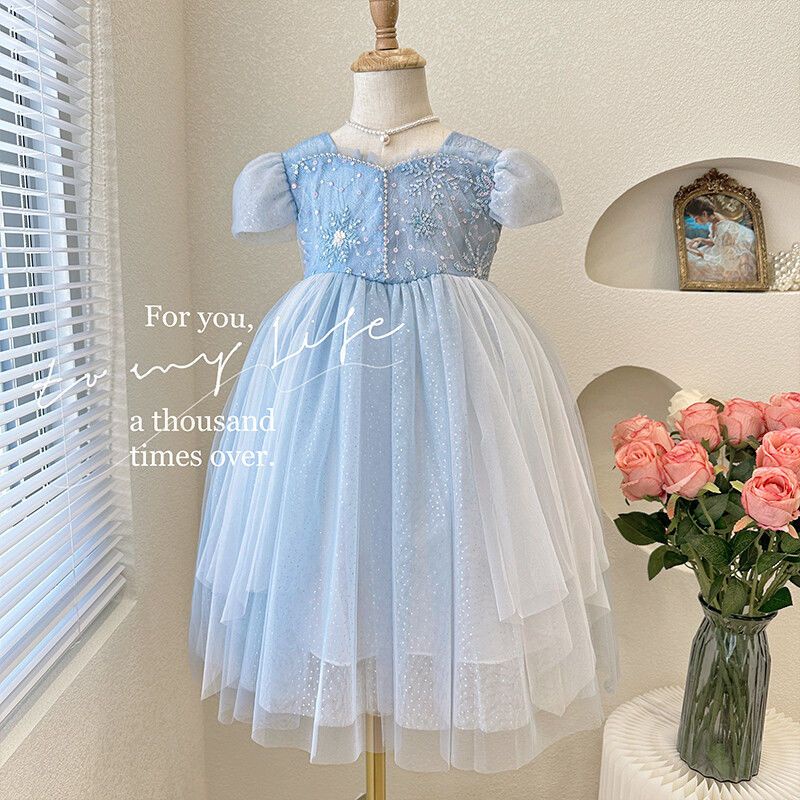 Đầm Công Chúa elsa Thiết Kế Mới Thời Trang Mùa Hè Dành Cho Bé Gái