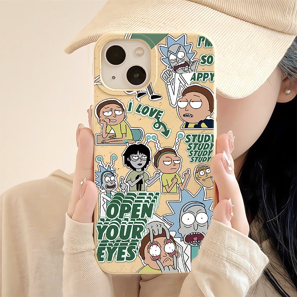 Ốp Điện Thoại Mềm In Hình rick & Morty Cho iphone 14promax 11 13 12 7 8 Plus X XR XSMax
