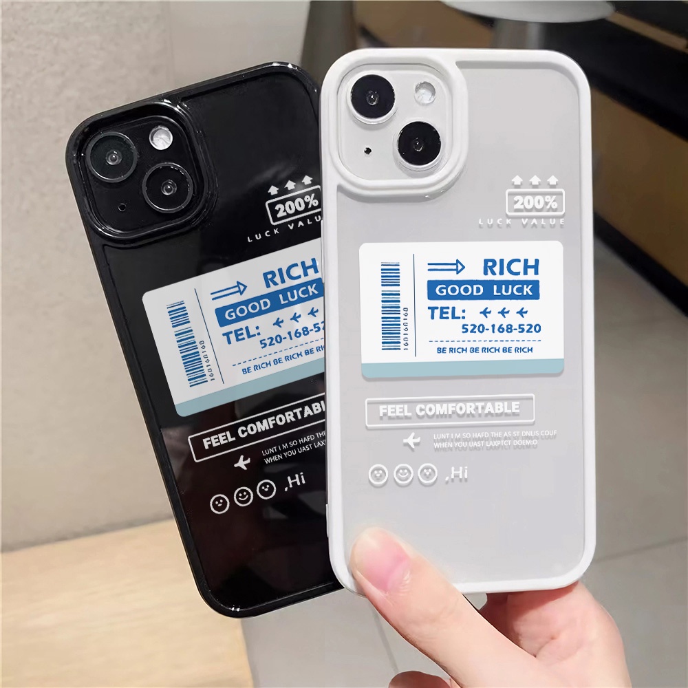 Ốp Điện Thoại Acrylic Cứng Trong Suốt In Hình Vé Máy Bay Thời Trang Cho iphone 14promax 11 13 12 7Plus 8 X XS Max