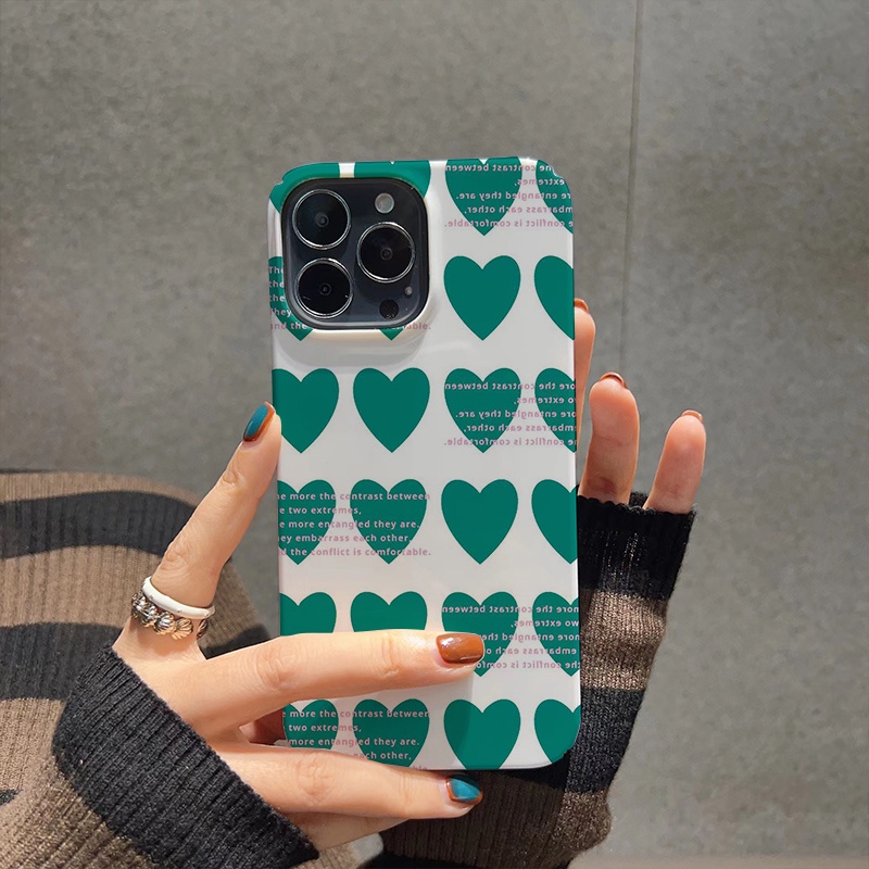 Ốp Điện Thoại Cứng Họa Tiết Trái Tim Cho iphone 14promax 11 13 12 7Plus 8 X XS Max