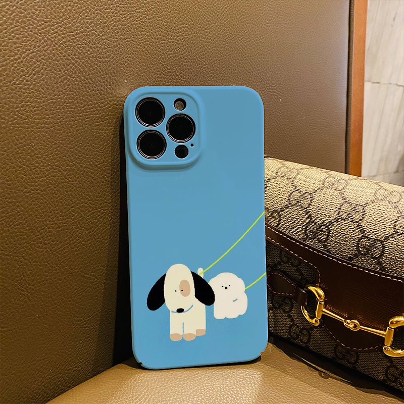 Ốp Điện Thoại Cứng Hình Cún Bông Dễ Thương Cho iphone 14promax 11 13 12 7Plus 8 X XS Max