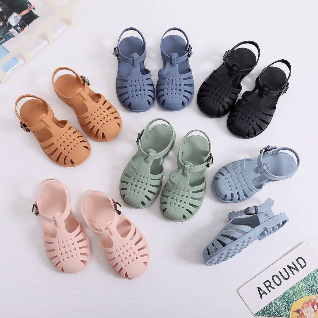 Giày Sandal Đế Mềm Thiết Kế Đục Lỗ Thời Trang Xuân Hè Cho Bé