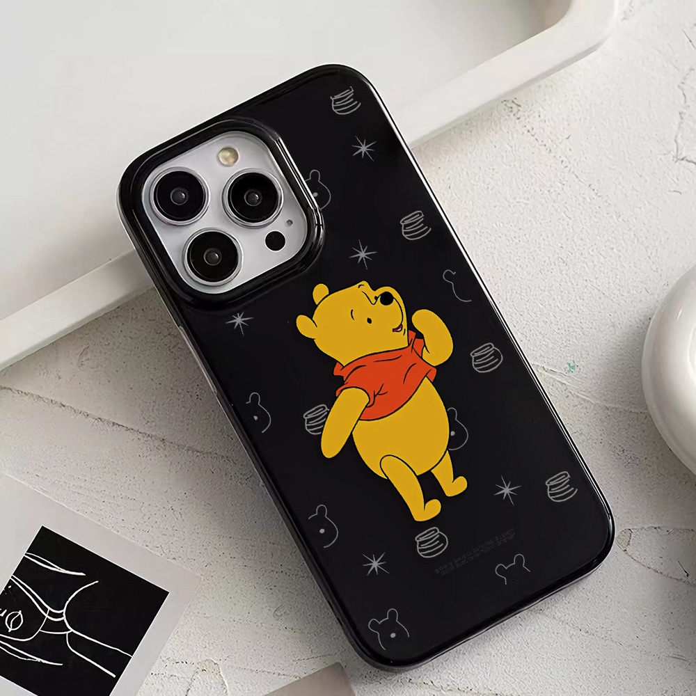 Ốp Điện Thoại Silicone TPU Mềm Bóng In Hình Gấu winnie Cho iphone 14promax 11 13 12 7Plus 8 X XS Max