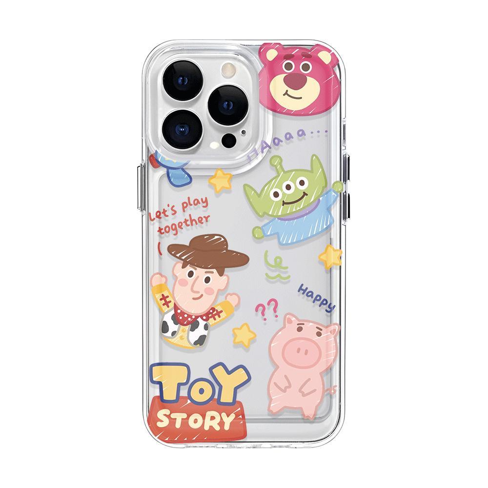 Ốp Điện Thoại Trong Suốt In Hình Gấu Hoạt Hình Cho iphone 14promax 13 12 11 7Plus 7 8 Plus X XR XSMax