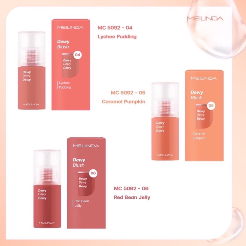 Phấn má hồng dạng kem lỏng siêu lâu trôi MEILINDA EXTRAORDINARY DEWY BLUSH MC 5092 Thái lan