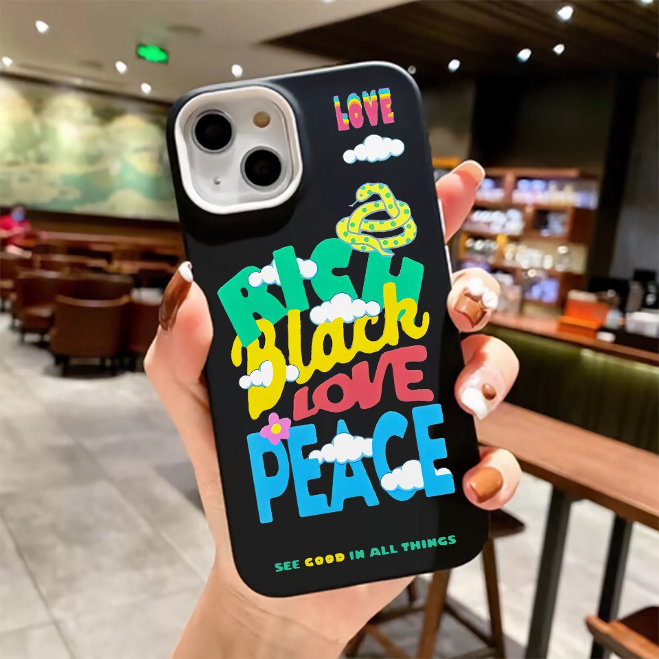 Ốp Điện Thoại silicon Dẻo in Chữ / Rắn 3 Trong 1 Cho iPhone 14Promax 13 12 11 7Plus 7 X Xs Max XR