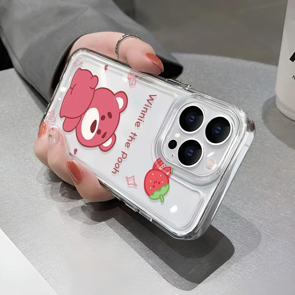 Ốp Điện Thoại Trong Suốt Họa Tiết Winnie the Pooh Chống Sốc Cho iphone 14 pro max 11 13 12 7Plus 7 8 Plus X XR XSMax