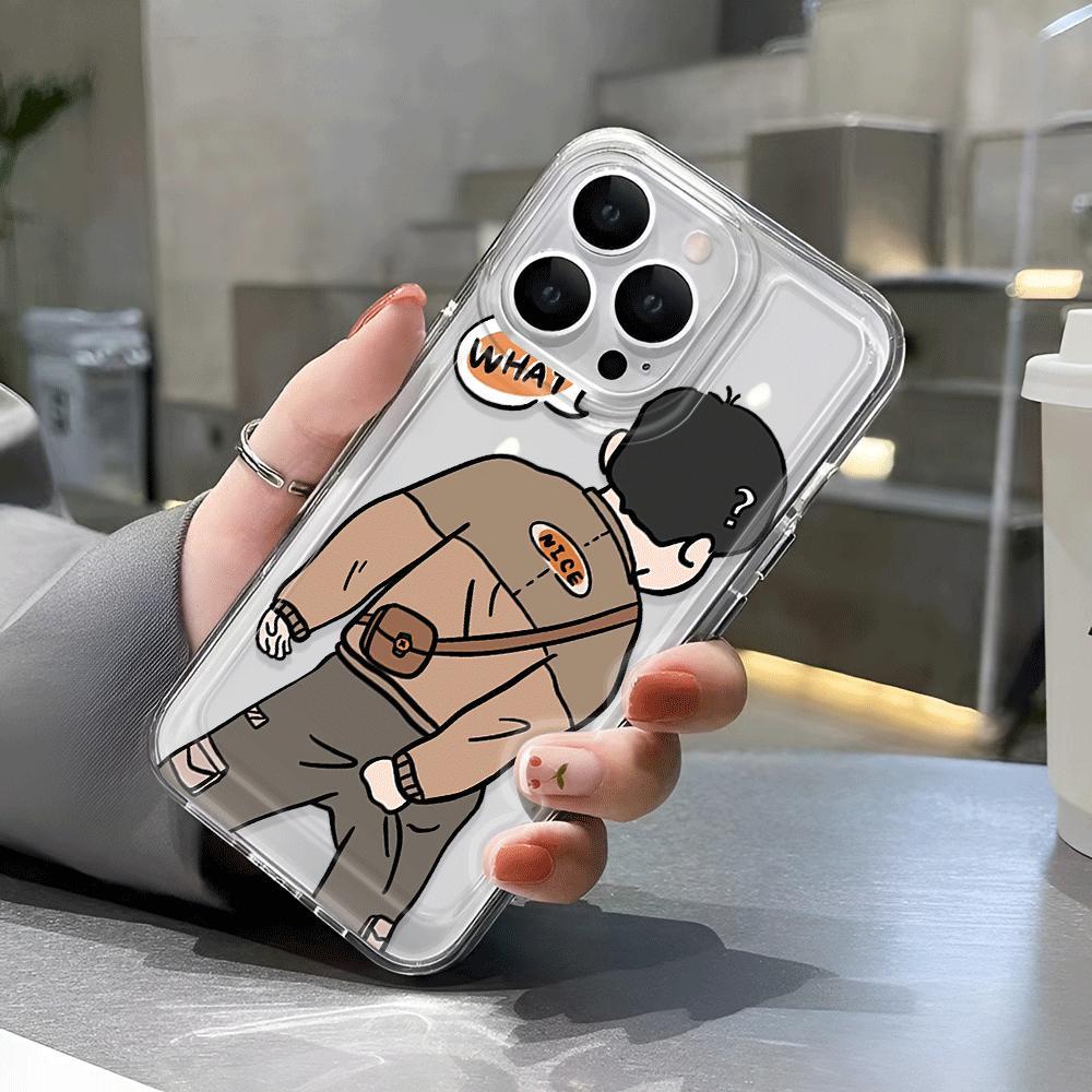 Ốp Điện Thoại Trong Suốt Chống Sốc In Hình Bé Trai Bé Gái Cho iphone 14 pro max 11 13 12 7Plus 7 8 Plus X XR XSMax