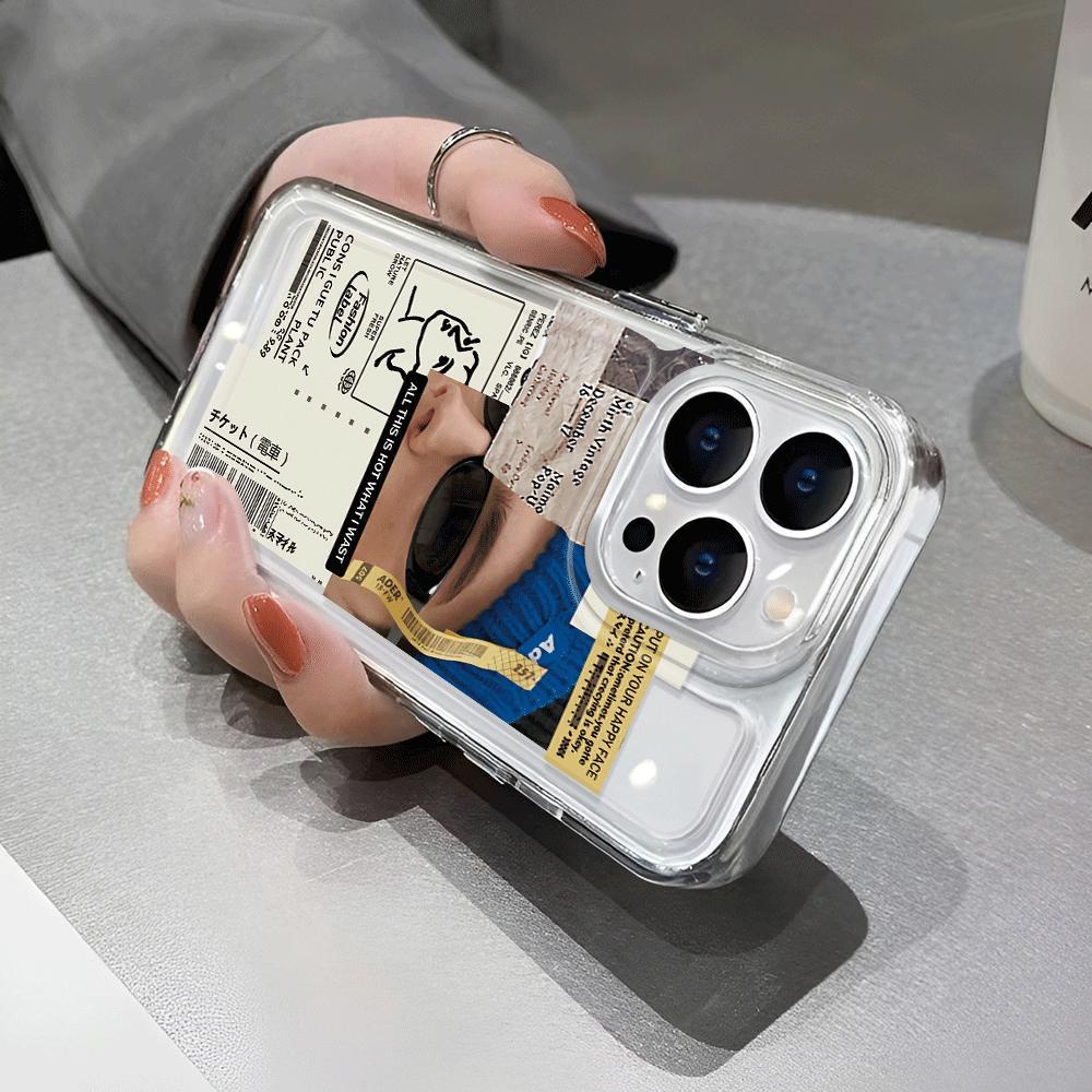 Ốp Điện Thoại Trong Suốt Chống Sốc Họa Tiết Thời Trang Cho iphone 14 pro max 11 13 12 7Plus 7 8 Plus X XR XSMax