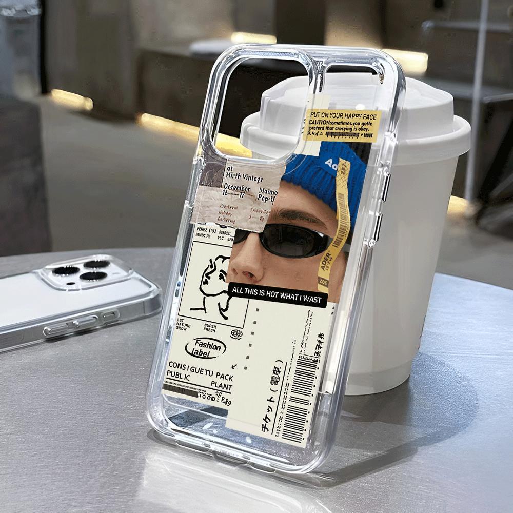 Ốp Điện Thoại Trong Suốt Chống Sốc Họa Tiết Thời Trang Cho iphone 14 pro max 11 13 12 7Plus 7 8 Plus X XR XSMax