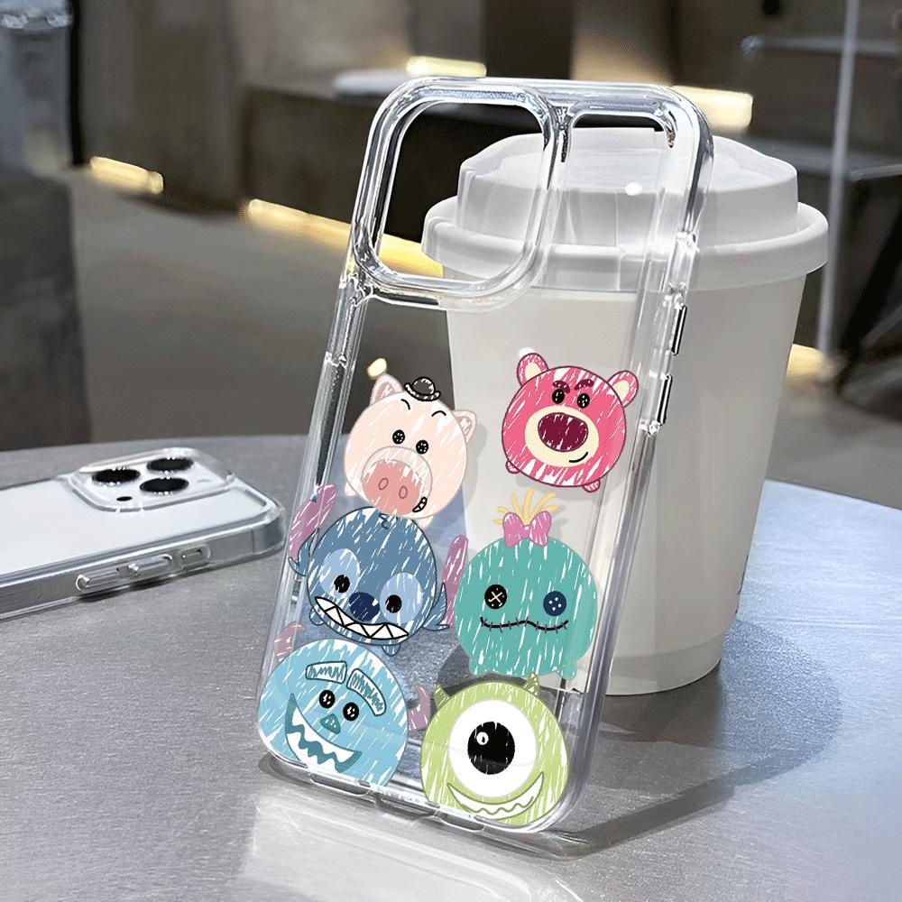 Ốp Điện Thoại Trong Suốt Chống Sốc Hình Stitch Cho iphone 14 pro max 11 13 12 7Plus 7 8 Plus X XR XSMax