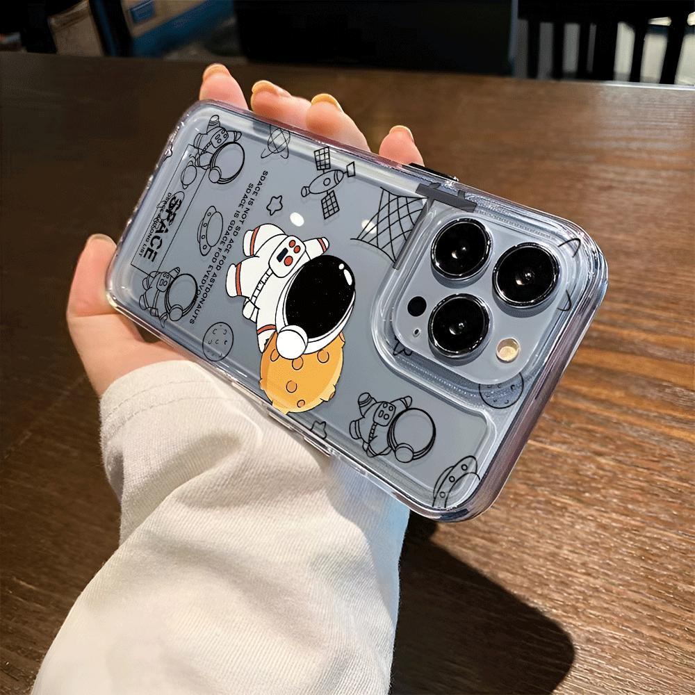 Ốp Điện Thoại Trong Suốt Chống Sốc In Hình Phi Hành Gia Cho iphone 14 pro max 11 13 12 7Plus 7 8 X XR XSMax