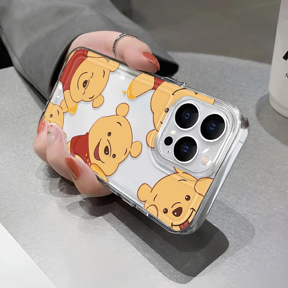 Ốp Điện Thoại Trong Suốt Họa Tiết Winnie the Pooh Chống Sốc Cho iphone 14 pro max 11 13 12 7Plus 7 8 X XR XSMax