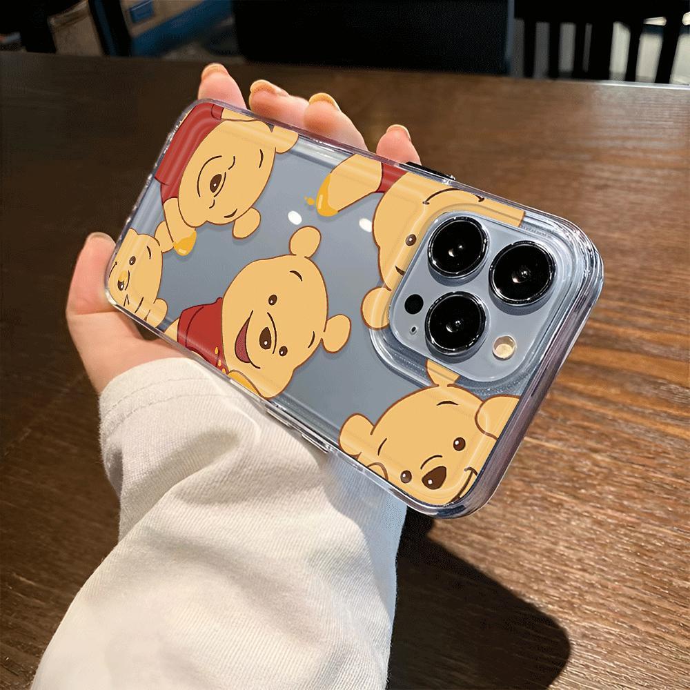 Ốp Điện Thoại Trong Suốt Họa Tiết Winnie the Pooh Chống Sốc Cho iphone 14 pro max 11 13 12 7Plus 7 8 X XR XSMax