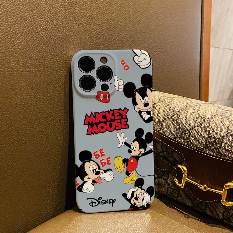 Ốp Điện Thoại Cứng In Hình Chuột Hoạt Hình Dễ Thương Cho iphone 14 pro Max 11 13 12 7Plus 8 X XS Max
