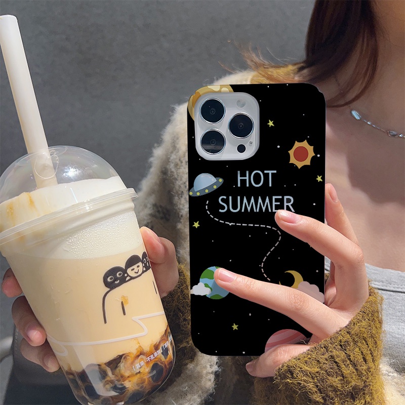 Ốp Điện Thoại Cứng Chống Sốc In Hình Hành Tinh Không Gian Thời Trang Cho iphone 14 pro Max 11 13 12 7Plus 8 X XS Max