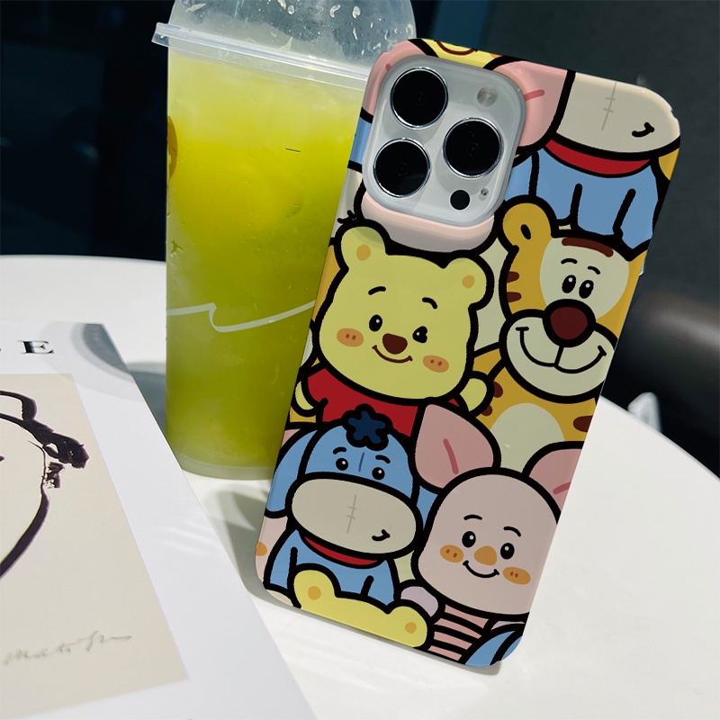 Ốp Điện Thoại Cứng Chống Sốc In Hình Gấu Pooh Cho iphone 14 pro Max 11 13 12 7Plus 8 X XS Max