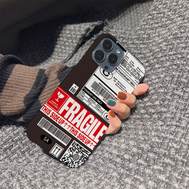 Ốp Điện Thoại Cứng Chống Sốc In Hình Tem Vận Chuyển Thời Trang Cho iphone 14 pro Max 11 13 12 7Plus 8 X XS Max