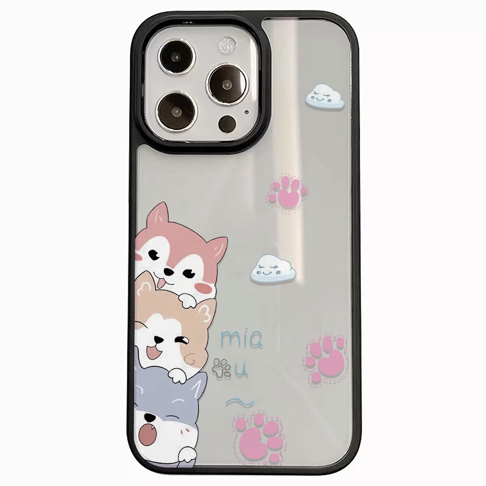 Ốp Điện Thoại Nhựa Acrylic Cứng Trong Suốt In Hình Mèo Hoạt Hình Cho iphone 14 pro Max 11 13 12 7Plus 8 X XS Max