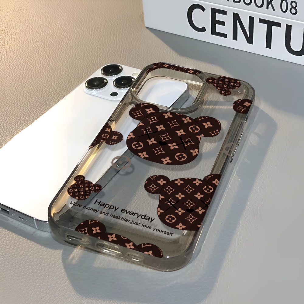 Ốp Điện Thoại Trong Suốt Chống Sốc In Hình Gấu Nâu Cho iphone 14 pro max 11 13 12 7 8 Plus X XR XSMax