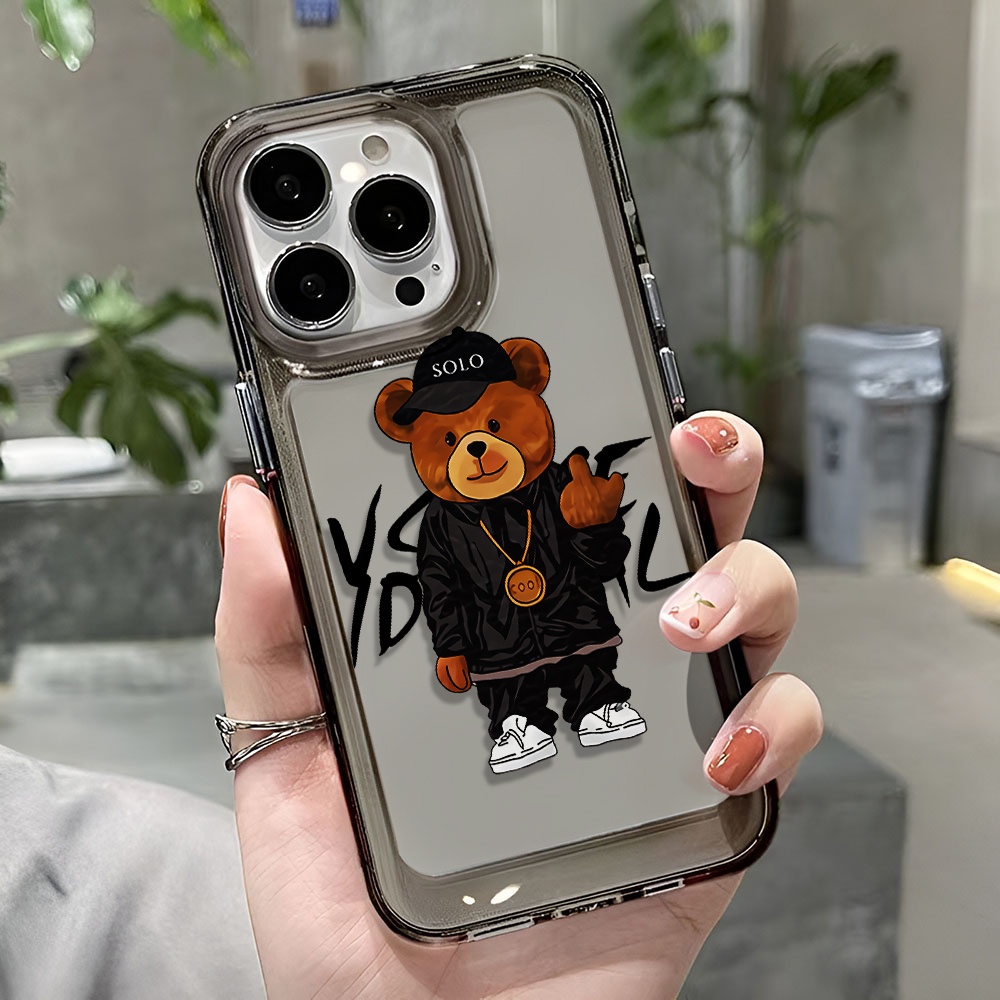 Ốp Điện Thoại Trong Suốt Chống Sốc In Hình Gấu Hoạt Hình Cho iphone 14 pro max 11 13 12 7 8 Plus X XR XSMax