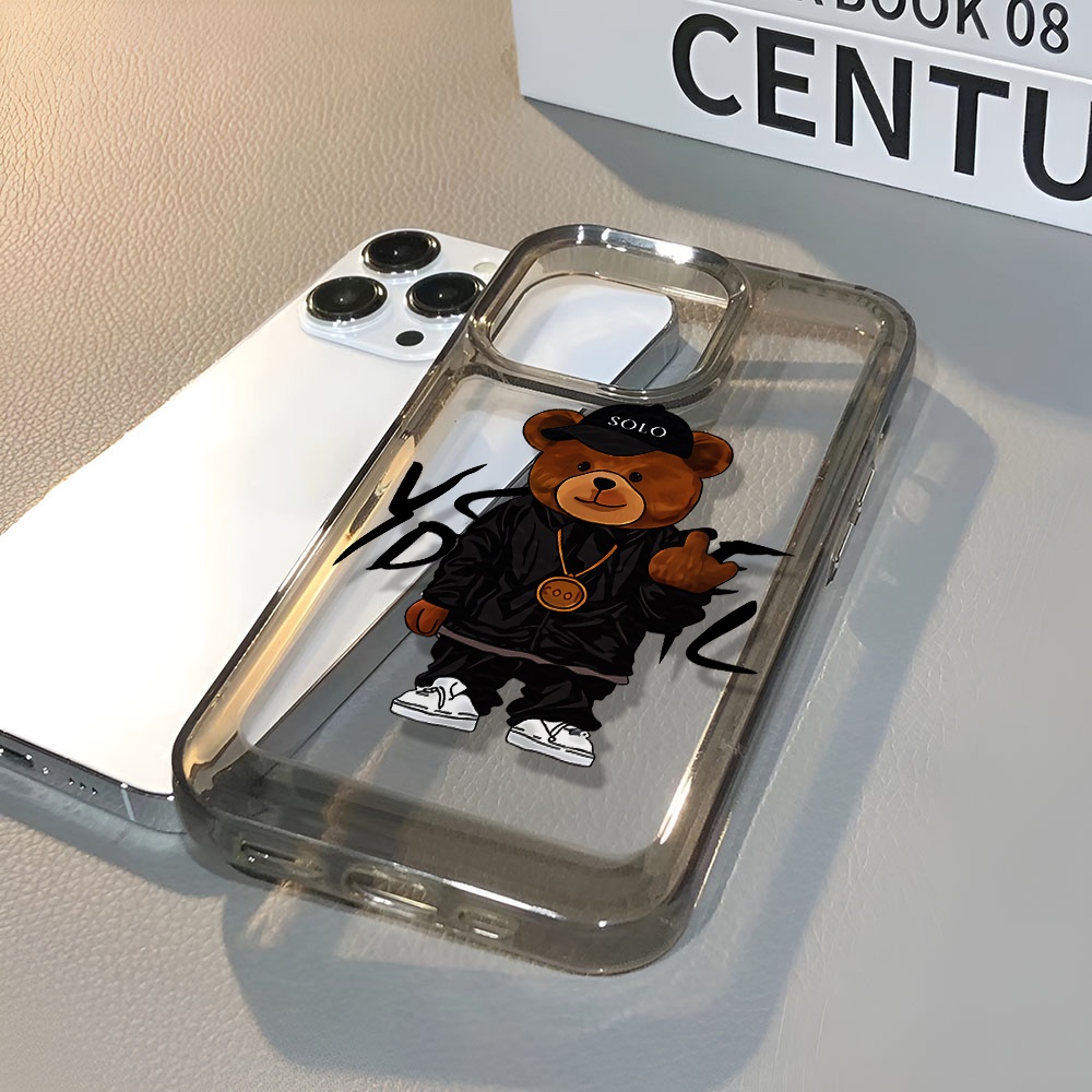 Ốp Điện Thoại Trong Suốt Chống Sốc In Hình Gấu Hoạt Hình Cho iphone 14 pro max 11 13 12 7 8 Plus X XR XSMax