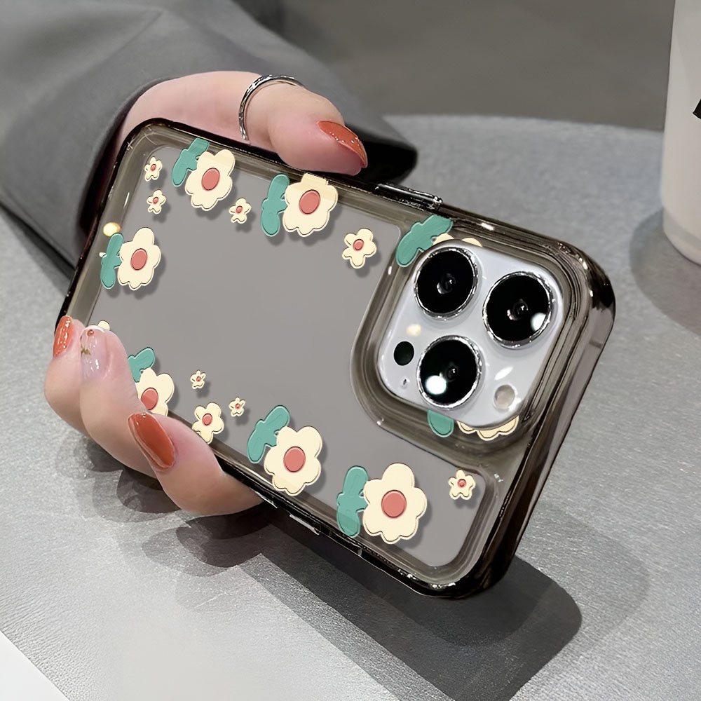 Ốp Điện Thoại Trong Suốt Chống Sốc Họa Tiết Hoa Vàng Cho iphone 14 pro max 11 13 12 7 8 Plus X XR XSMax