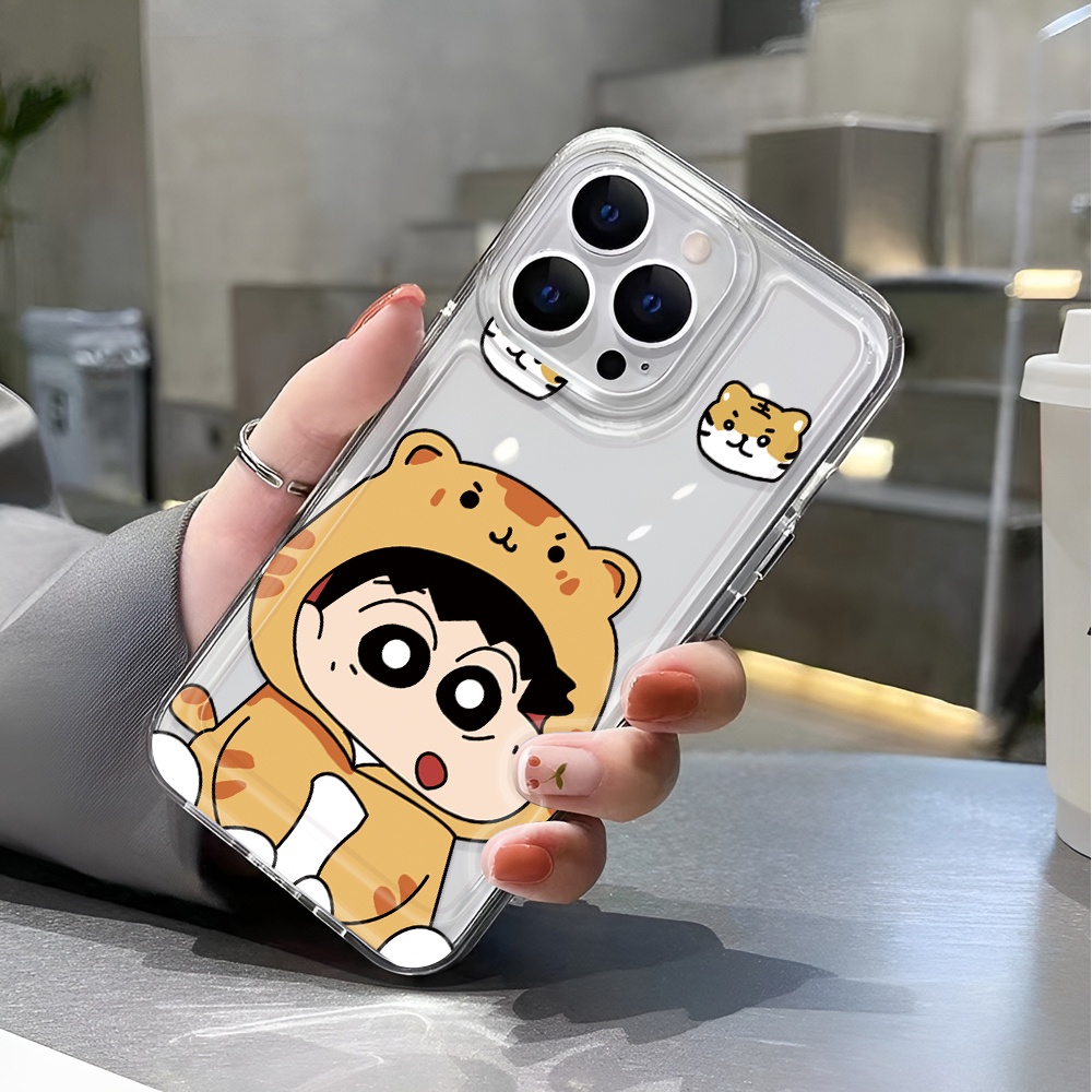 Ốp Điện Thoại Trong Suốt Hình Cậu Bé Bút Chì Cho iphone 14 pro max 11 13 12 7 8 Plus X XR XSMax