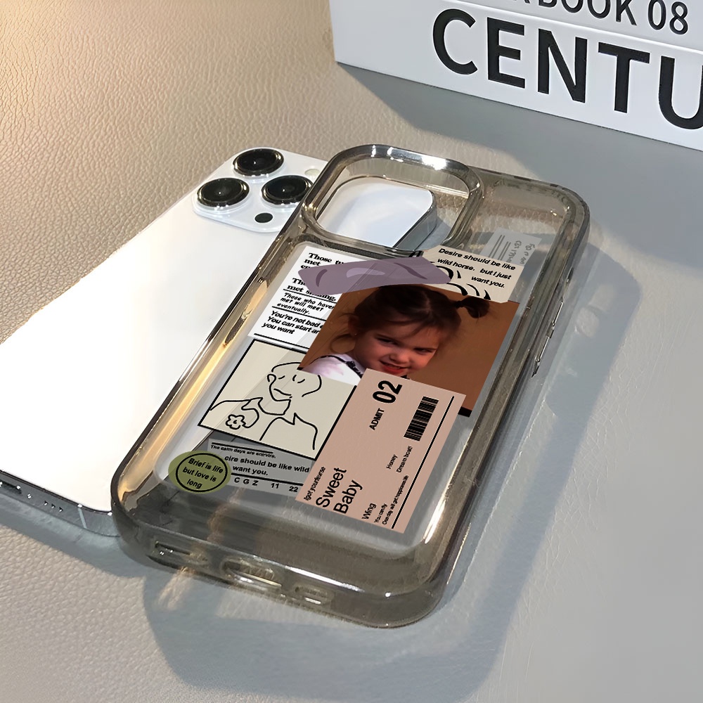 Ốp Điện Thoại Trong Suốt Hình Cô Gái Không Gian Cho iphone 14 pro max 11 13 12 7 8 Plus X XR XSMax