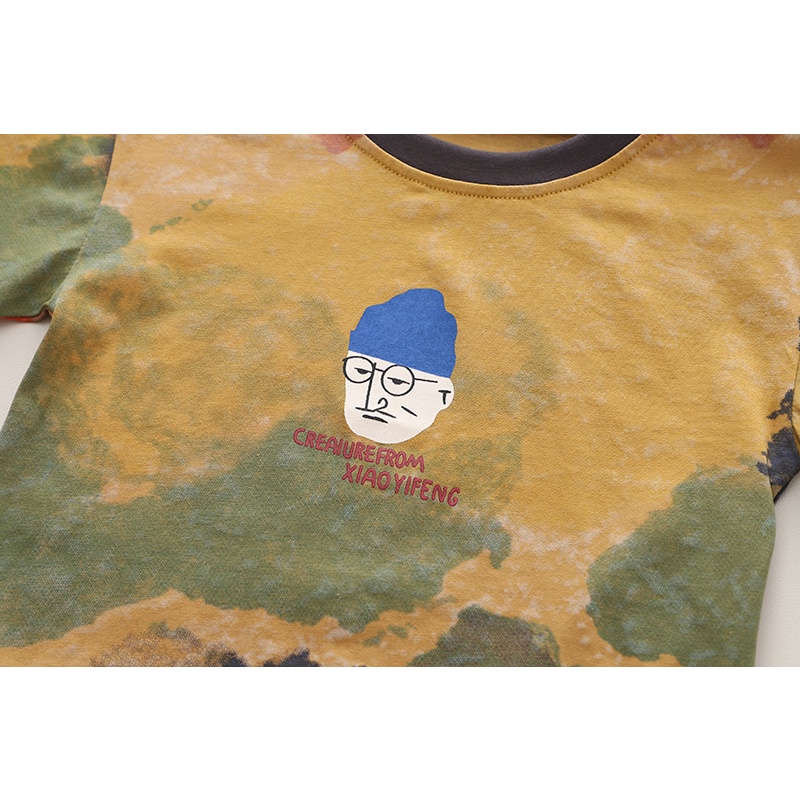 Set Đồ Mùa Hè 2 Món Gồm Áo Thun + Quần Ngắn In Họa Tiết Hoạt Hình Cho Bé Sơ Sinh