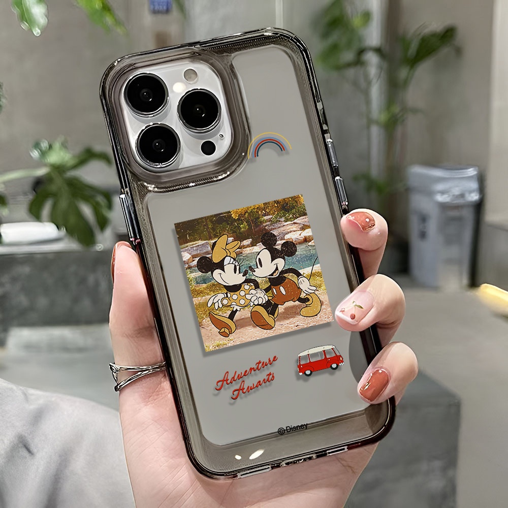 Ốp Điện Thoại Trong Suốt In Hình Chuột Mickey Minnie Cho iphone 14 pro max 11 13 12 7 8 Plus X XR XSMax